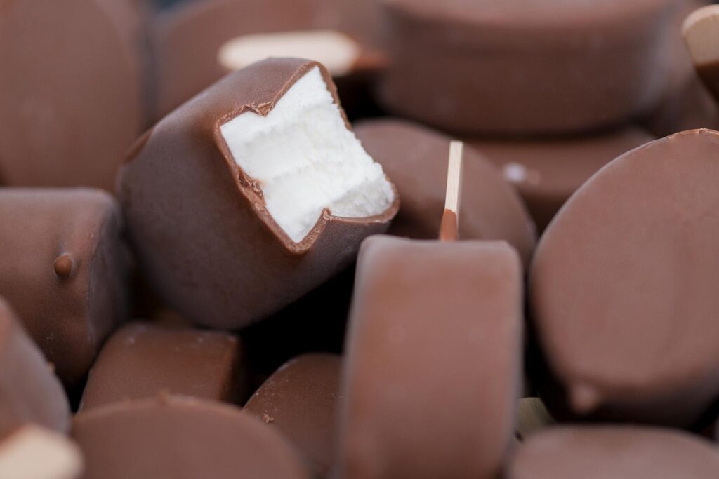 Ξυλάκι παγωτό βανίλια σοκολάτα γάλακτος